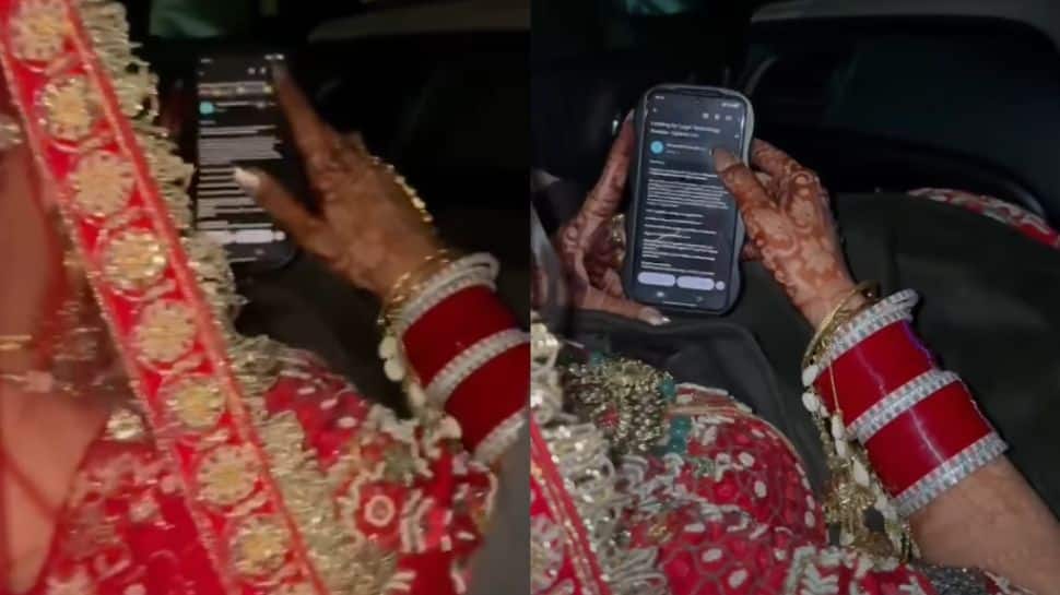 `Dulhan mode on, hustle mode never off`: Bride applies for jobs on her wedding day | Viral