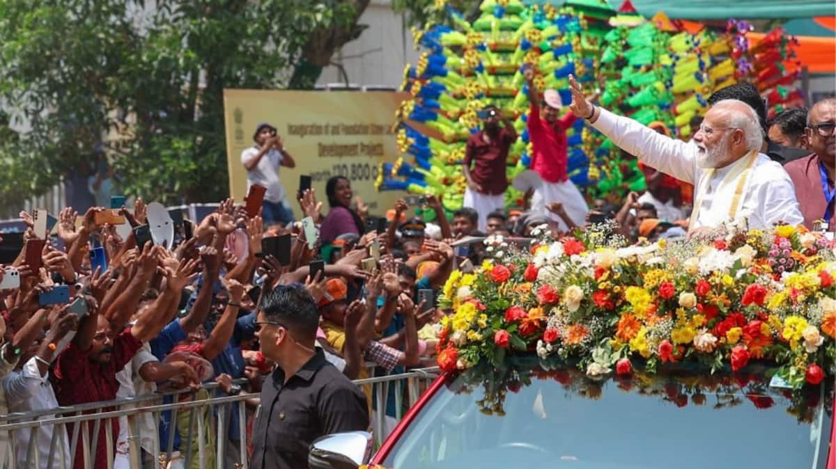 PM Modi holds massive roadshow in Puducherry ahead of assembly polls
