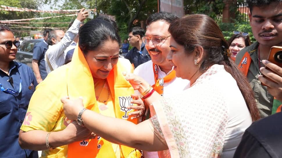 Delhi CM Rekha Gupta attends BJP’s 47th foundation day programme