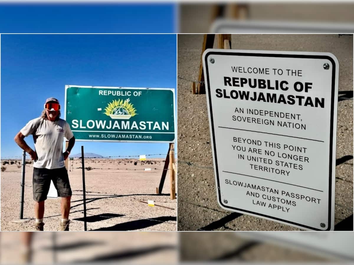 The country where crocs are illegal and reply-all is a crime: Inside the viral 11-acre desert Republic of Slowjamastan | VIDEO