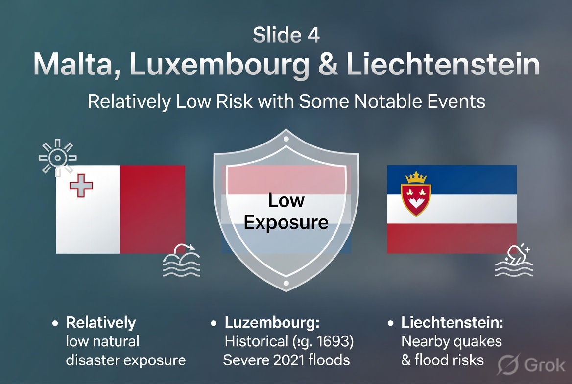 Low Risk Country World's safest countries to live in: Where natural disasters are rare ...