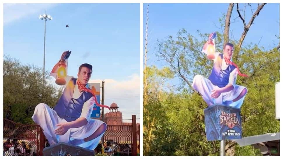 Akshay Kumar’s Bhooth Bangla promotions go viral as lantern posters appear across cities- WATCH