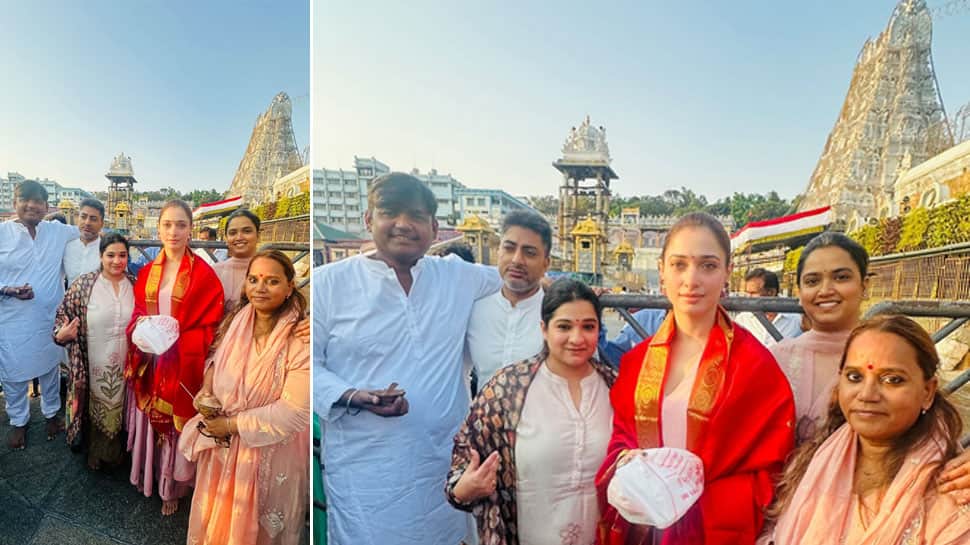 Tamannaah Bhatia visits Tirupati Temple at Tirumala Hills, offers prayers to Lord Sri Venkateswara - Video