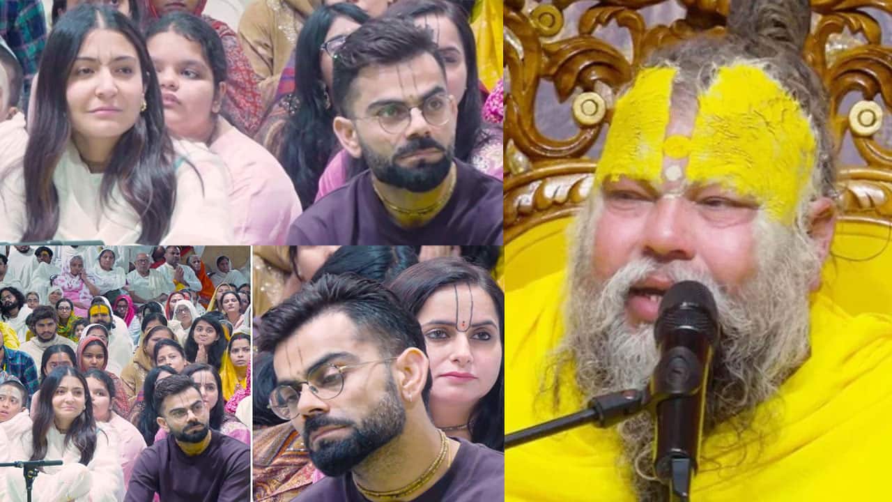 Virat Kohli, Anushka Sharma meet Premanandji Maharaj in Vrindavan, attend 'Ekantik Vartalaap' at Keli Kunj Ashram