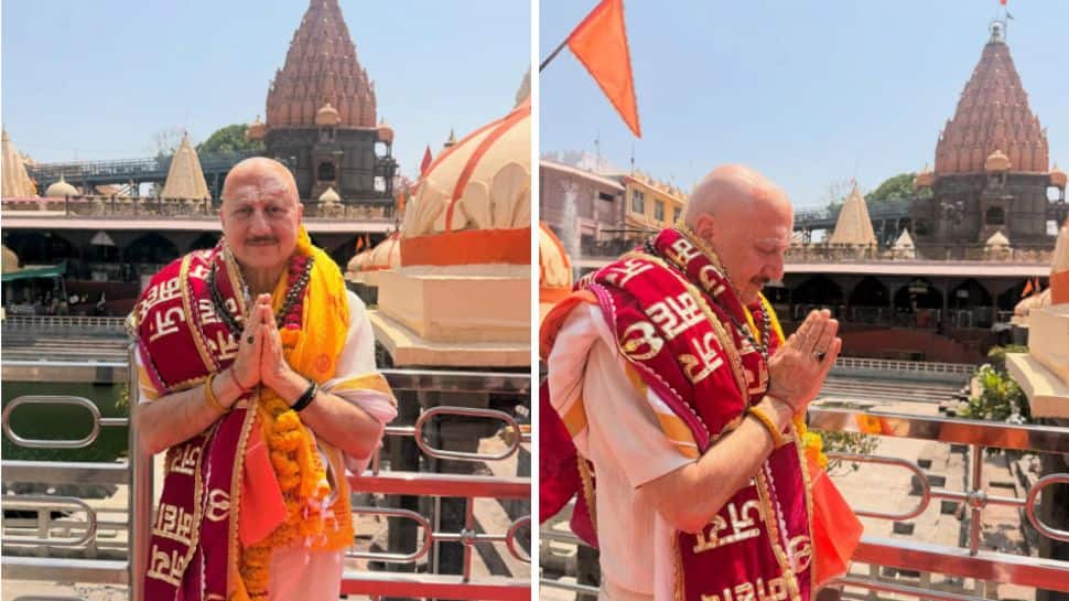 ‘My soul felt peace’: Anupam Kher seeks blessings at Mahakaleshwar Temple, shares glimpses from darshan