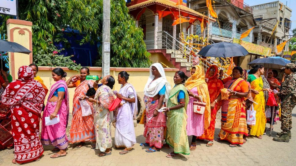 Massive voter turnout reported as West Bengal nears 90% and Tamil Nadu surges past 82% by 5 pm