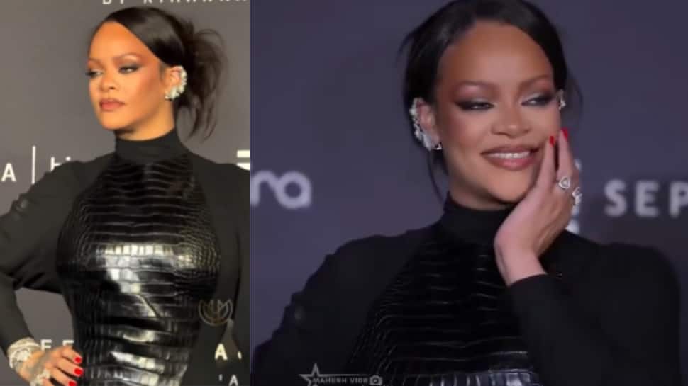 Rihanna dazzles in Manish Malhotra creation at Fenty Beauty India launch in Mumbai - WATCH