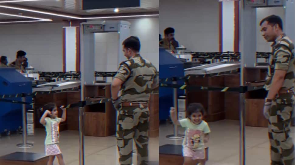 When innocence meets duty: A little girl’s salute to CISF jawan wins over social media | Watch