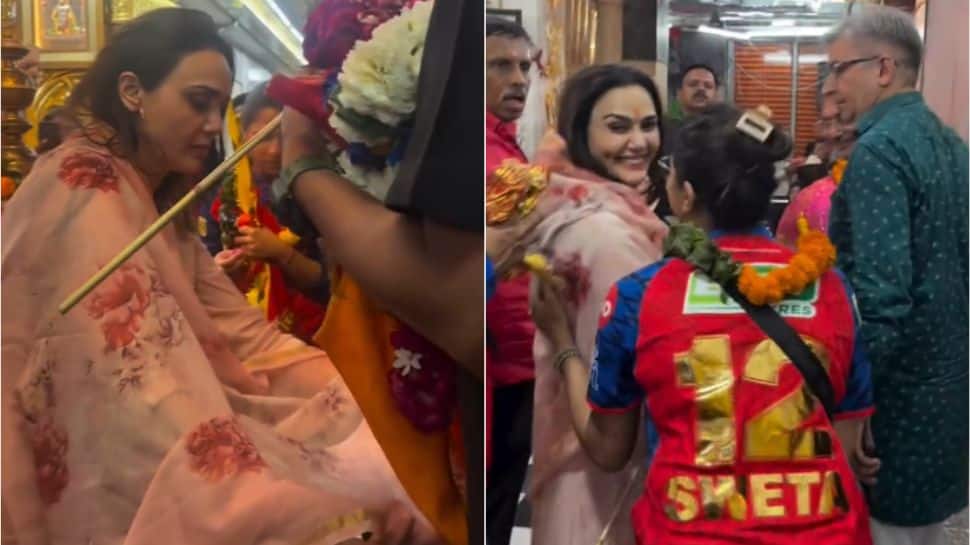 Preity Zinta seeks blessings at Delhi’s Hanuman Mandir after Punjab Kings’ record chase in IPL 2026