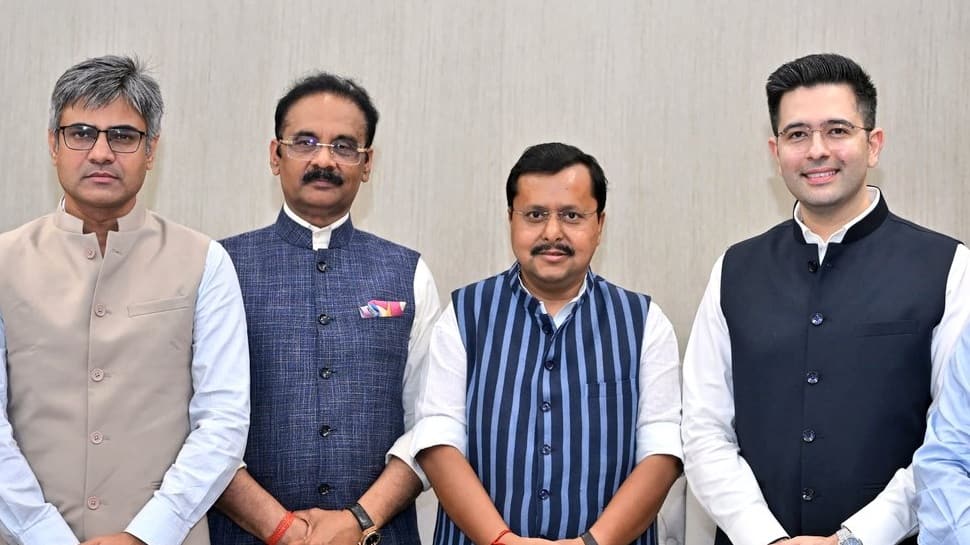Raghav Chadha, other AAP Rajya Sabha MPs` merger with BJP approved by Chairman