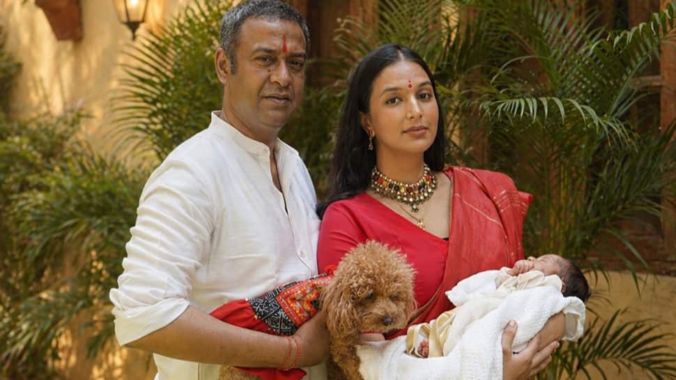 Madhu Mantena and wife Ira Trivedi share first glimpse of baby boy Neel!