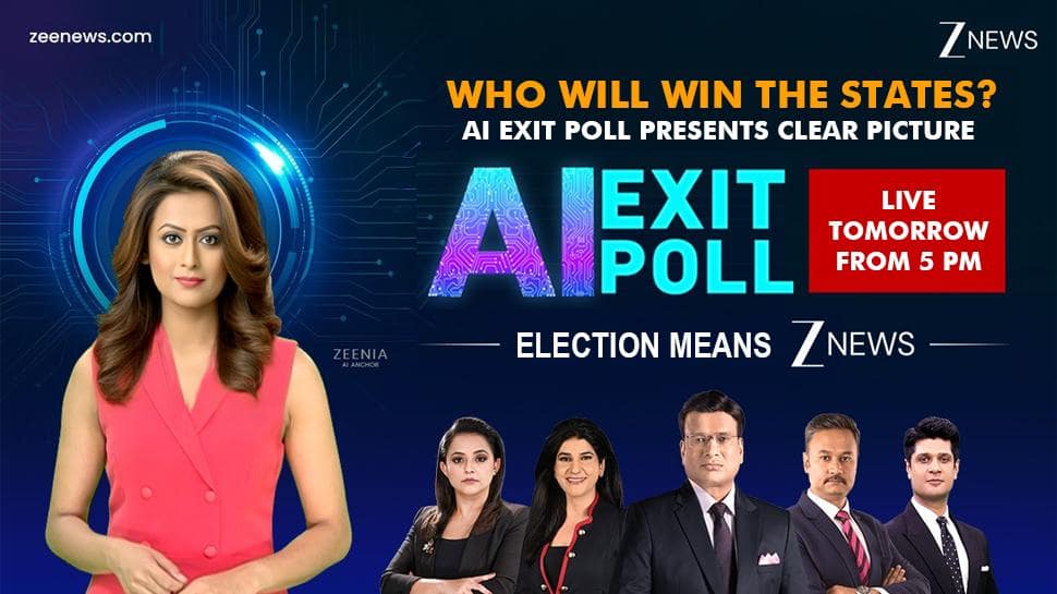 Assembly election exit poll 2026: Before May 4 verdict, Zee News’ AI anchor Zeenia set to drop big clues on who wins 5 states