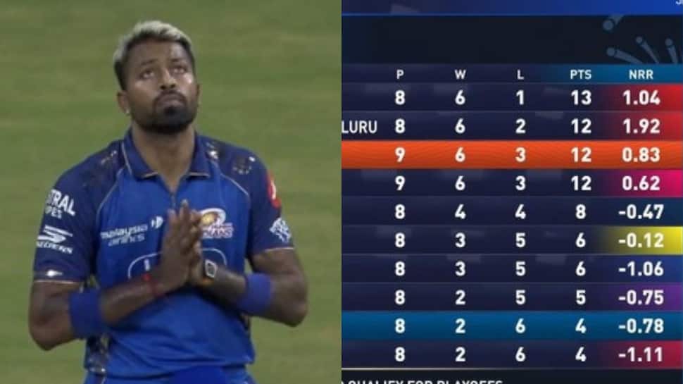 MI Qualification scenario: Know how Hardik Pandya's side can qualify for playoffs despite 6 losses in 8 matches