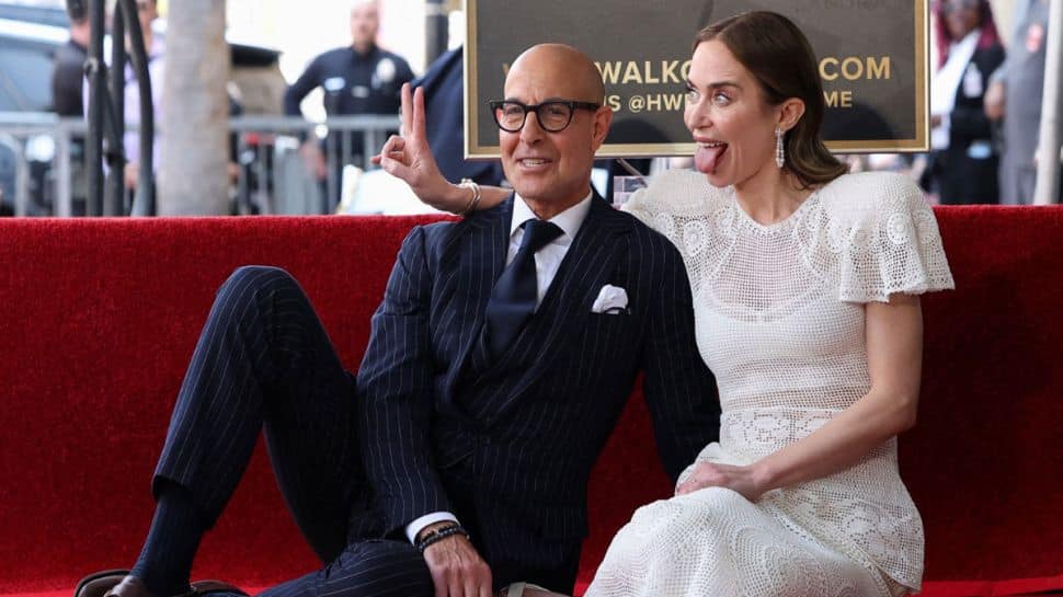 Devil wears Prada stars Emily Blunt, Stanley Tucci honoured with Hollywood Walk of Fame stars