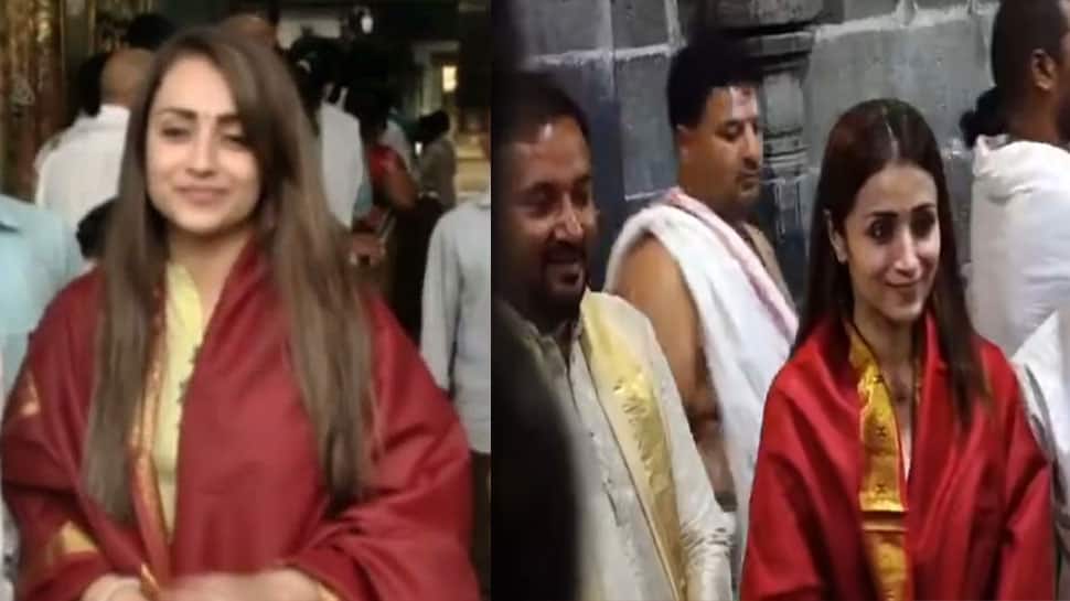 Trisha Krishnan visits Tirupati temple on birthday, coinciding with Tamil Nadu poll results & Thalapathy Vijay's electoral debut