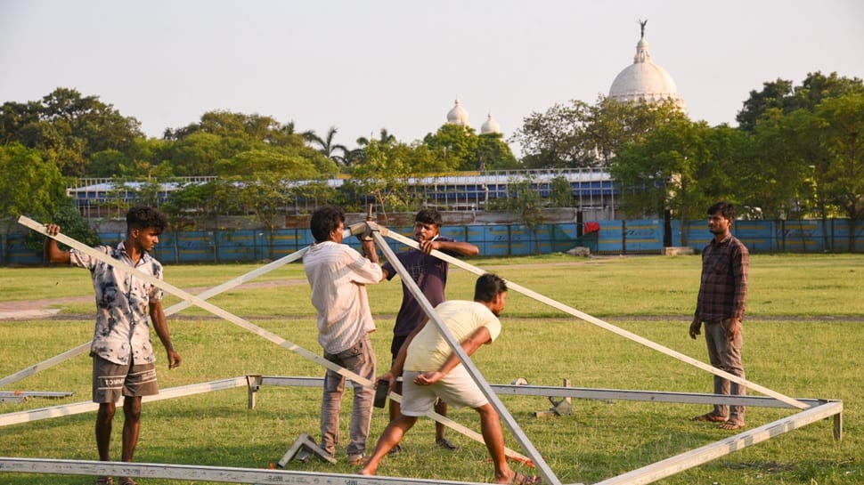 Netdc Parade Ground In Pics: Brigade Parade Ground gets ready for historic BJP govt oath ...