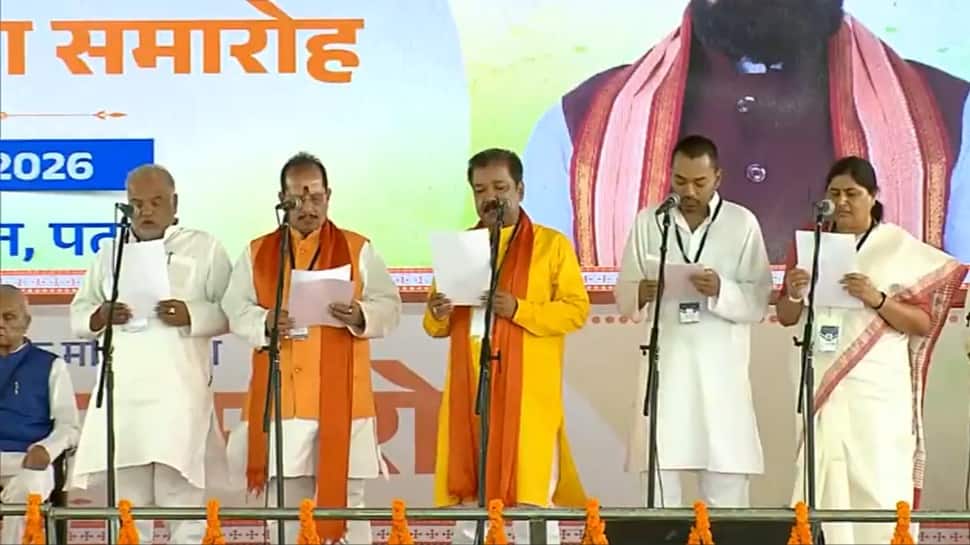 Bihar Cabinet Expansion: Nitish Kumar`s son Nishant Kumar, 31 others, take oath as new ministers; Check full list