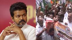 Vijay's TVK supporter, Congress holds protest against Guv outside Lok Bhavan
