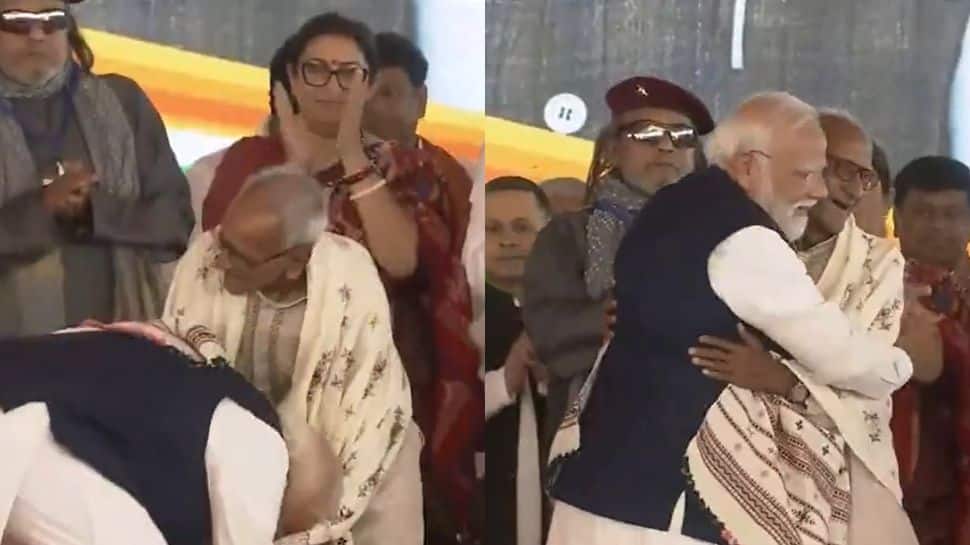 PM Modi at West Bengal CM swearing-in ceremony touches feet of Makhanlal Sarkar | Know who he is