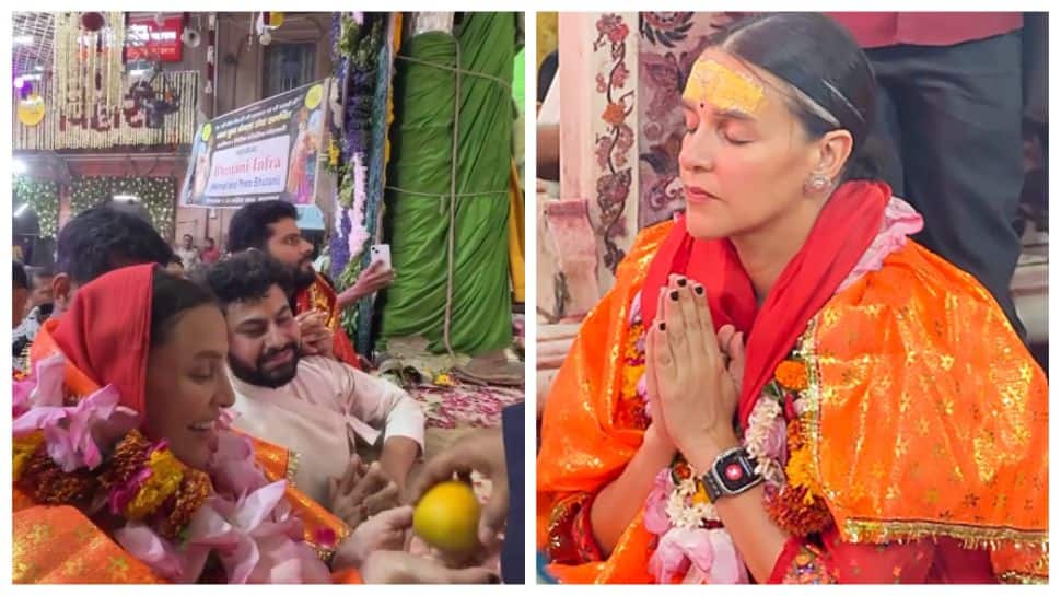 Neha Dhupia seeks blessings in Vrindavan, takes part in Yamuna clean-up drive