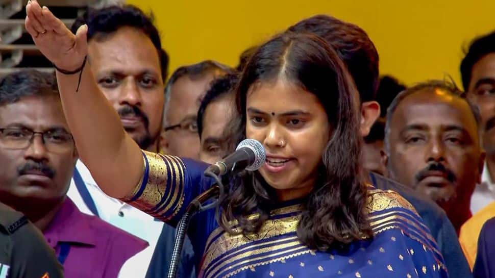 Who is S Keerthana? TVK MLA and Tamil minister who went viral for speaking in Hindi - Check educational qualification and more