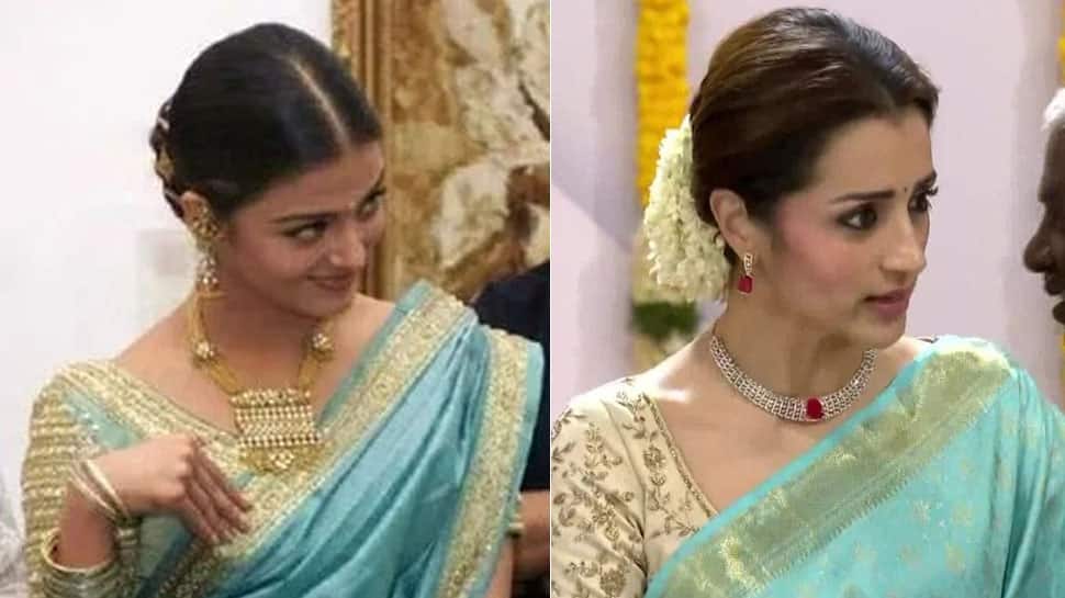 Trending today: Netizens compare Trisha Krishnan's saree look from Vijay's oath-taking ceremony to Aishwarya Rai's 2000 appearance
