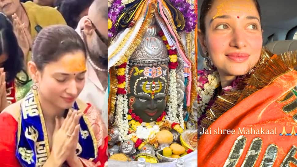 Tamannaah Bhatia seeks divine blessings at Ujjain’s Mahakaleshwar Temple, says 'Jai shree Mahakaal' - Watch video