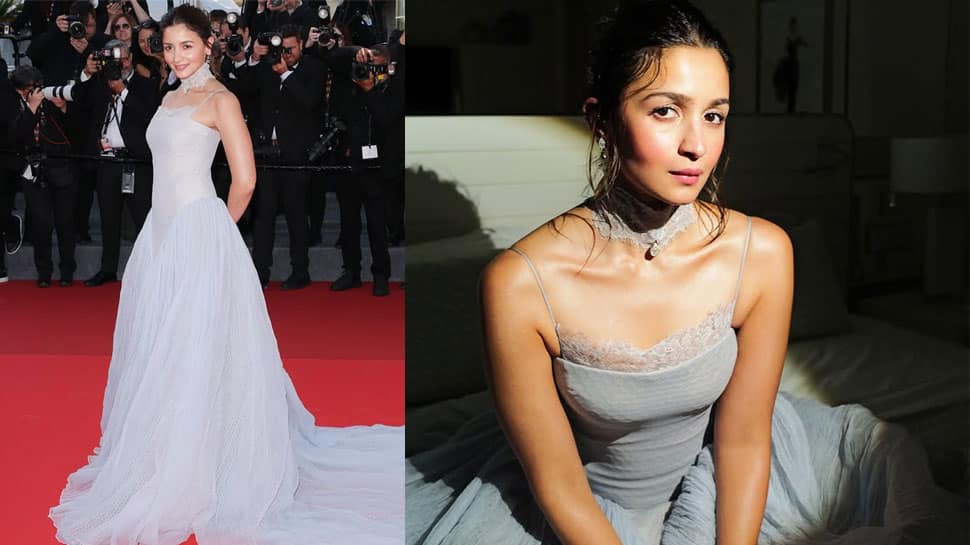 Cannes 2026: Alia Bhatt arrives in her princess era, exuding charm in powder blue gown for her second red carpet look - Pics