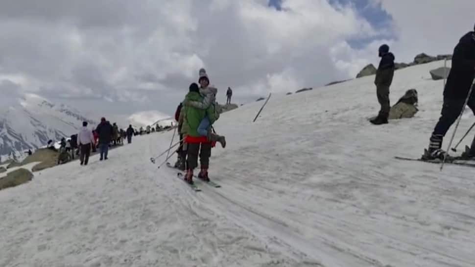 Unseasonal snowfall, rain bring back relief for tourists in Kashmir amid intense heatwaves across India