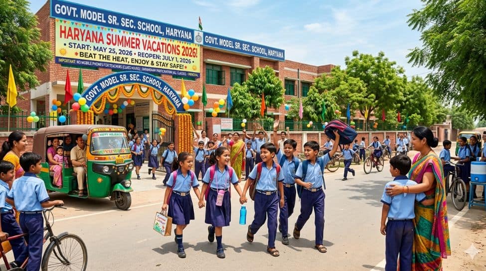 Haryana summer vacations 2026 announced: Schools to remain closed from May 25 to June 30