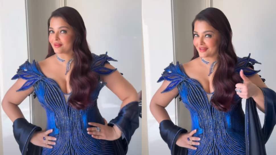 Aishwarya Rai Bachchan makes stunning royal blue debut at Cannes 2026 in dramatic Amit Aggarwal couture