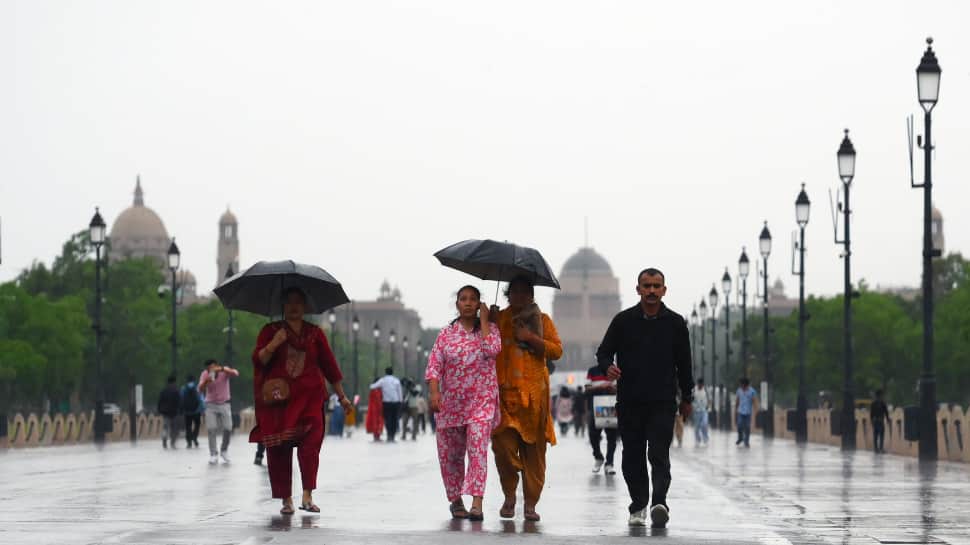 Delhi Weather: Rain brings brief respite from intense heatwave; IMD issues alert