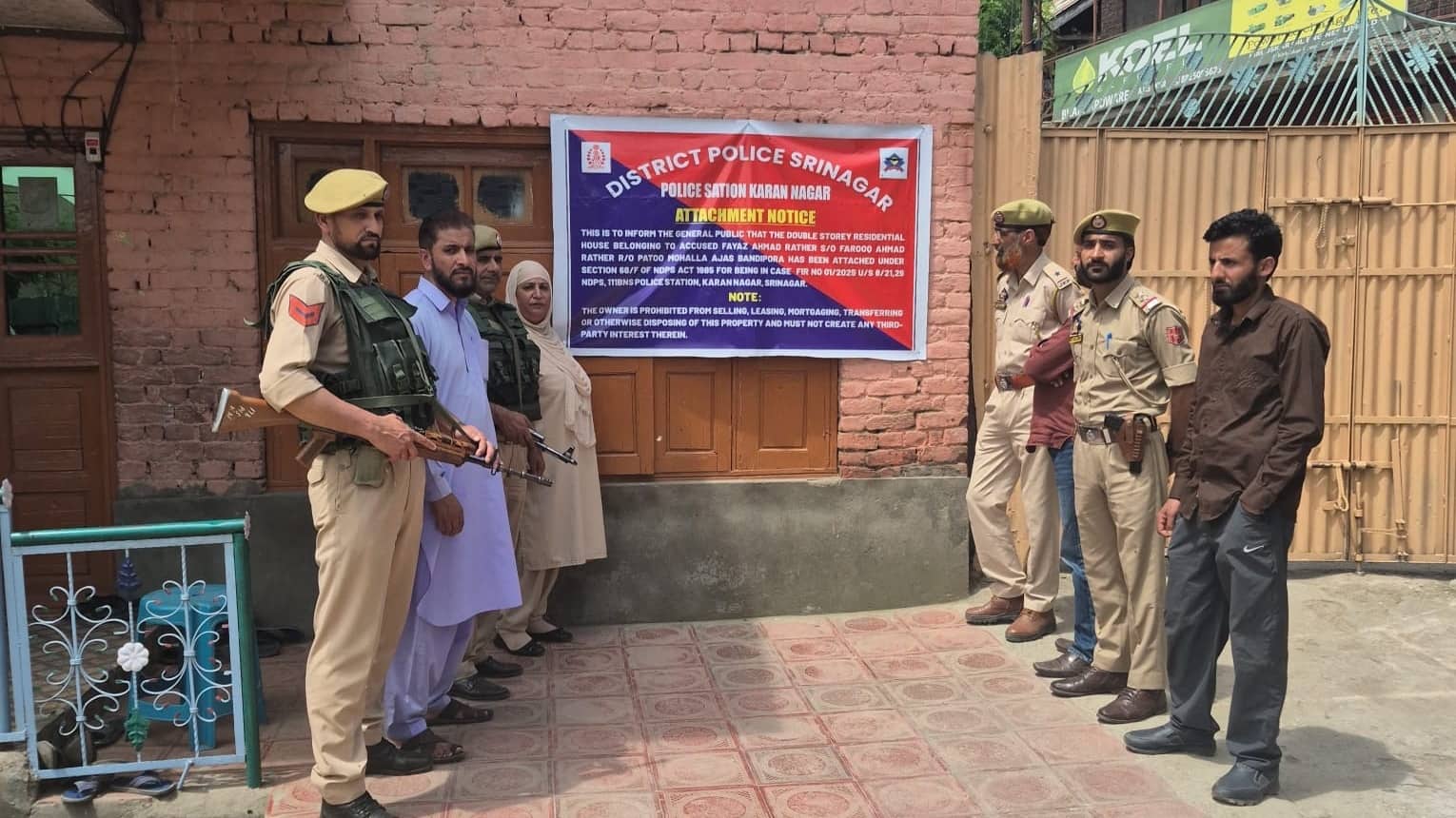 Major strike on narco-terrorism: Properties worth Rs 5 crore attached under NDPS Act