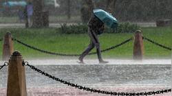 Delhi-NCR witnesses weather change: downpour brings respite from heat | Watch 