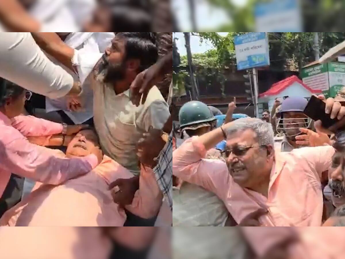 Moment caught on cam | TMC`s Kalyan Banerjee attacked, a day after Abhishek Banerjee`s assault