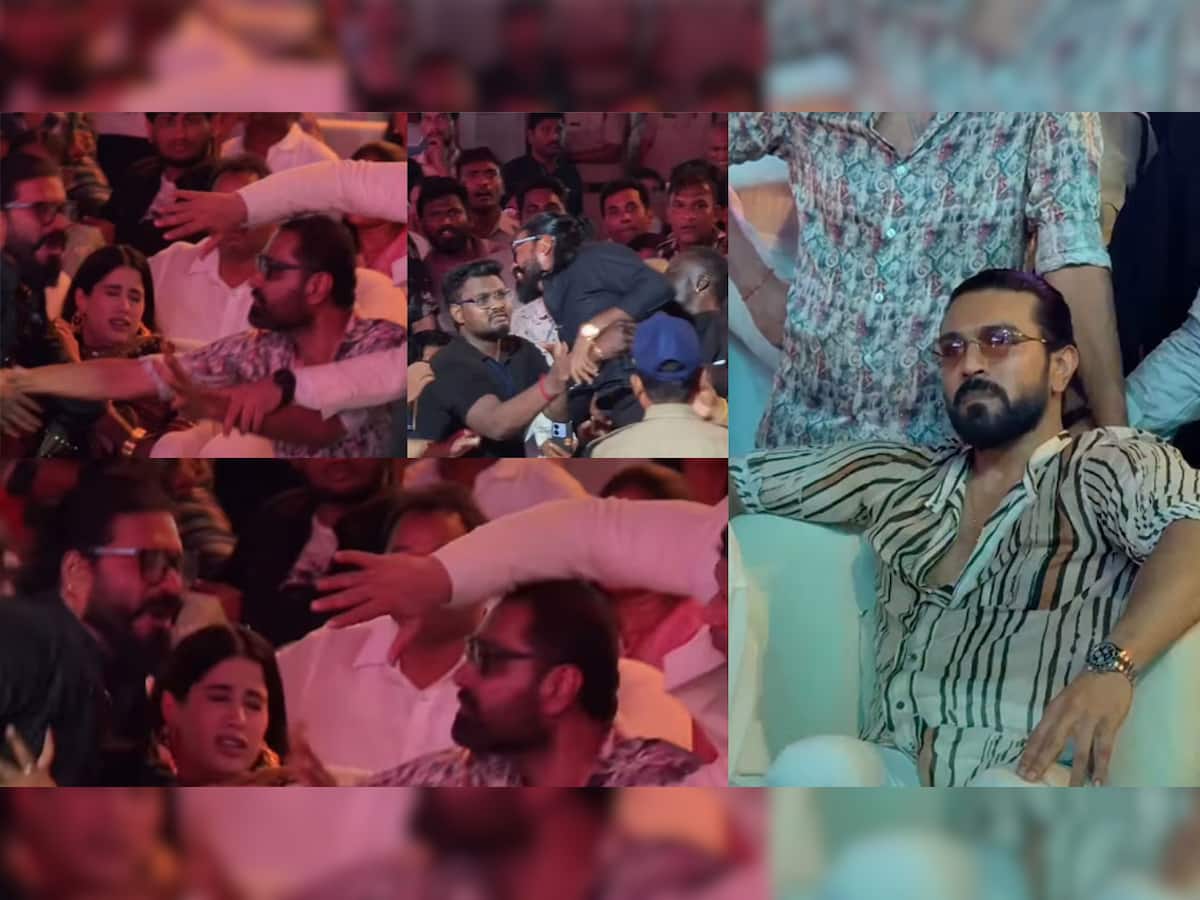 Ram Charan's lookalike fan breaches security at Peddi event, leaves Janhvi Kapoor 'shocked' - Watch