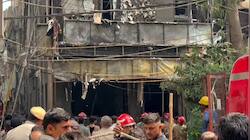 Video: Women jump off building to escape deadly South Delhi hotel fire