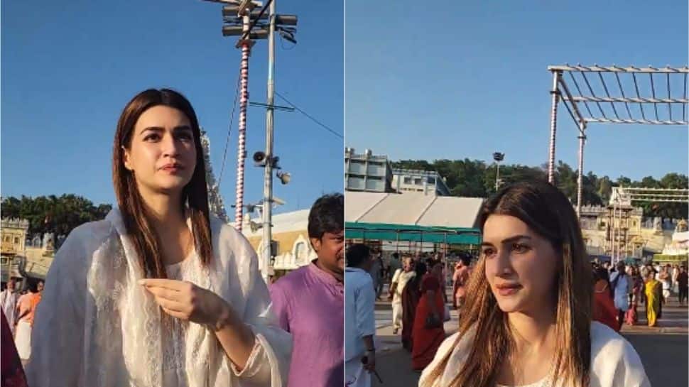 Kriti Sanon visits Tirumala Temple with family ahead of 'Cocktail 2' release
