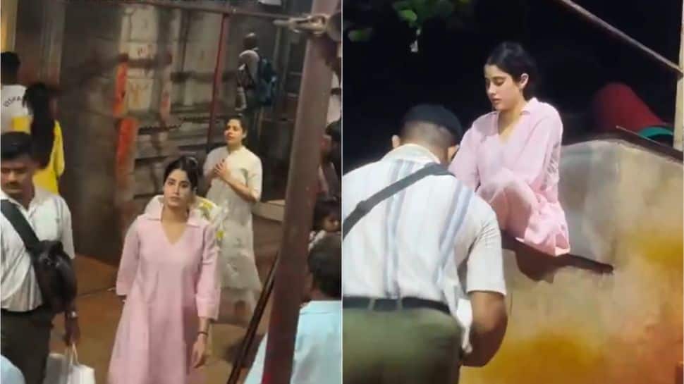 'Peddi' release day: Janhvi Kapoor climbs 3,550 Alipiri steps, seeks blessings at Tirupati temple