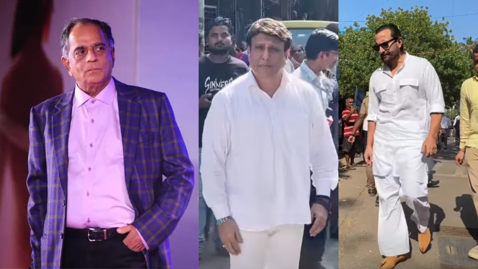 Govinda, Saif Ali Khan, Varun Dhawan, Malaika Arora, and more attend Pahlaj Nihalani's funeral, pay final respects