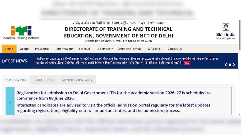 Delhi Government ITI Admission 2026 registration begins June 8; Check ...