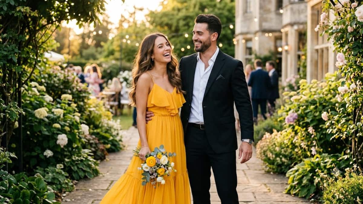 black suit with yellow dress Why is 'Black and Dress' trending on social media? Know meaning, viral reason, and other colour combinations explained | Culture News yellow dress and black suit theory