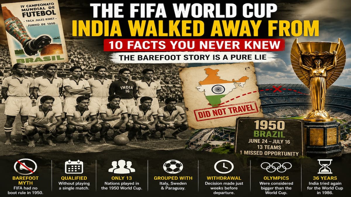 Did India ever qualify for the FIFA World Cup? 10 Facts you never knew; the barefoot story is a lie