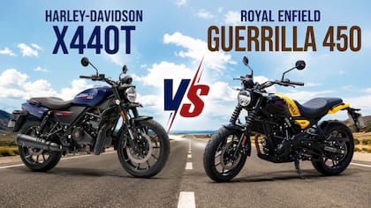 Harley Davidson X440t vs Royal Enfield Guerrilla 450: Which neo-retro bike gives better value? Price, performance, top speed and all COMPARED