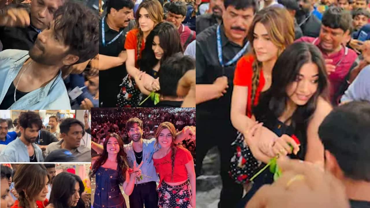 Cocktail 2 cast gets mobbed at Pune mall, Kriti Sanon protects Rashmika Mandanna as crowd gets too close - Watch video