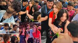 Cocktail 2 cast gets mobbed at mall, Kriti Sanon protects Rashmika Mandanna