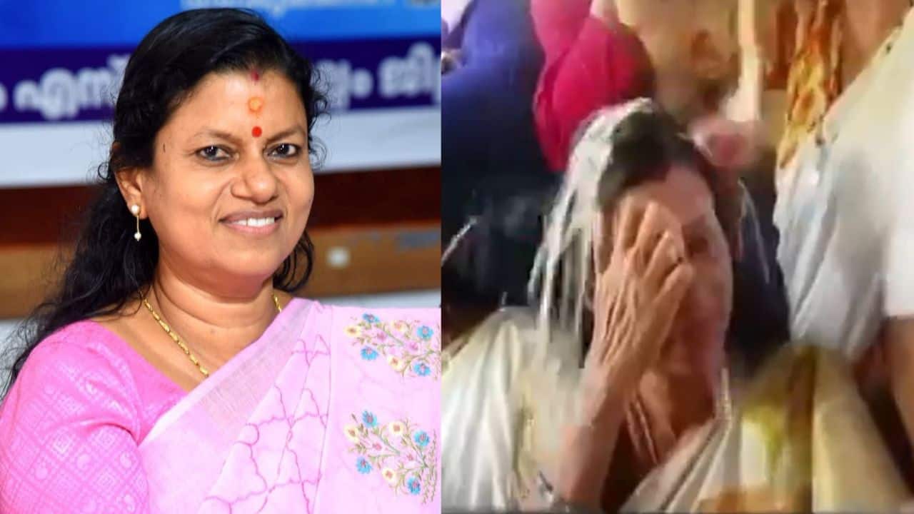 Kheer spills onto Kerala Minister Bindu Krishna during `Priyadarshini` scheme launch | WATCH
