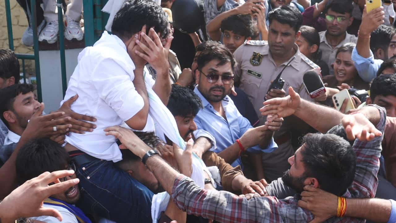 Caught on camera: Cockroach Janta Party founder Abhijeet Dipke assaulted, slapped multiple times at packed Jaipur student rally