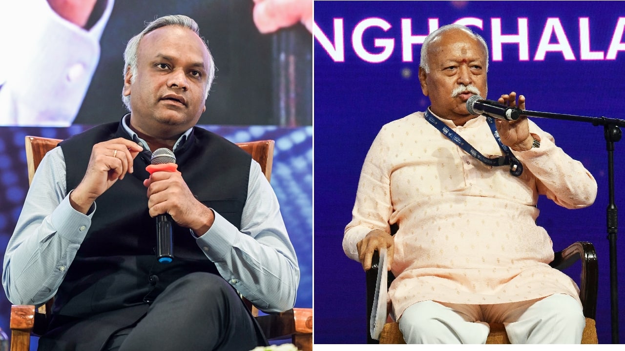 Karnataka Congress Minister Priyank Kharge questions RSS over registration; Mohan Bhagwat slams `secrecy` narrative