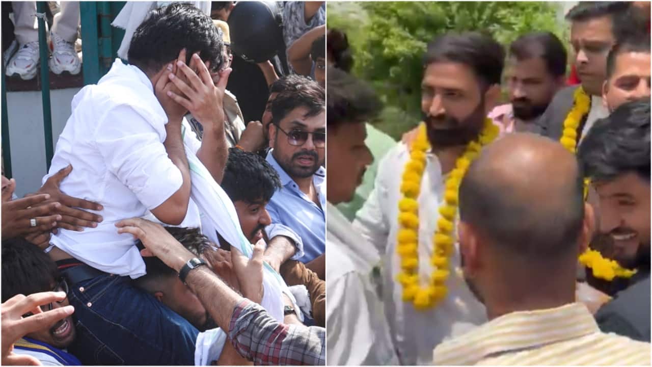 Abhijeet Dipke assault case: Men who slapped CJP founder receive `hero` welcome, garlanded after release in Jaipur | VIDEO